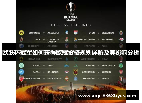 欧联杯冠军如何获得欧冠资格规则详解及其影响分析 欧联杯冠军如何获得欧冠资格规则详解及其影响分析